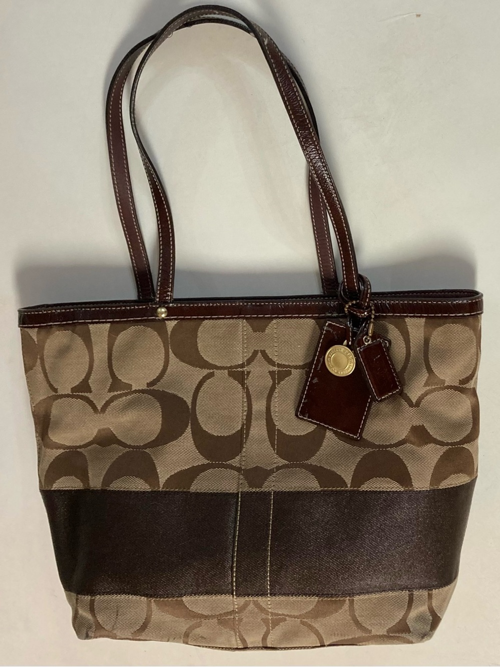 Coach 2006 Signature Canvas Khaki Brown Tote